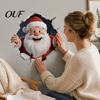 Seasonal Window Clings for Glass Christmas Wall Sticker, 3D Santa Claus Break Through Decal, Easy Peel Festive Art Living Room & Stick Holiday