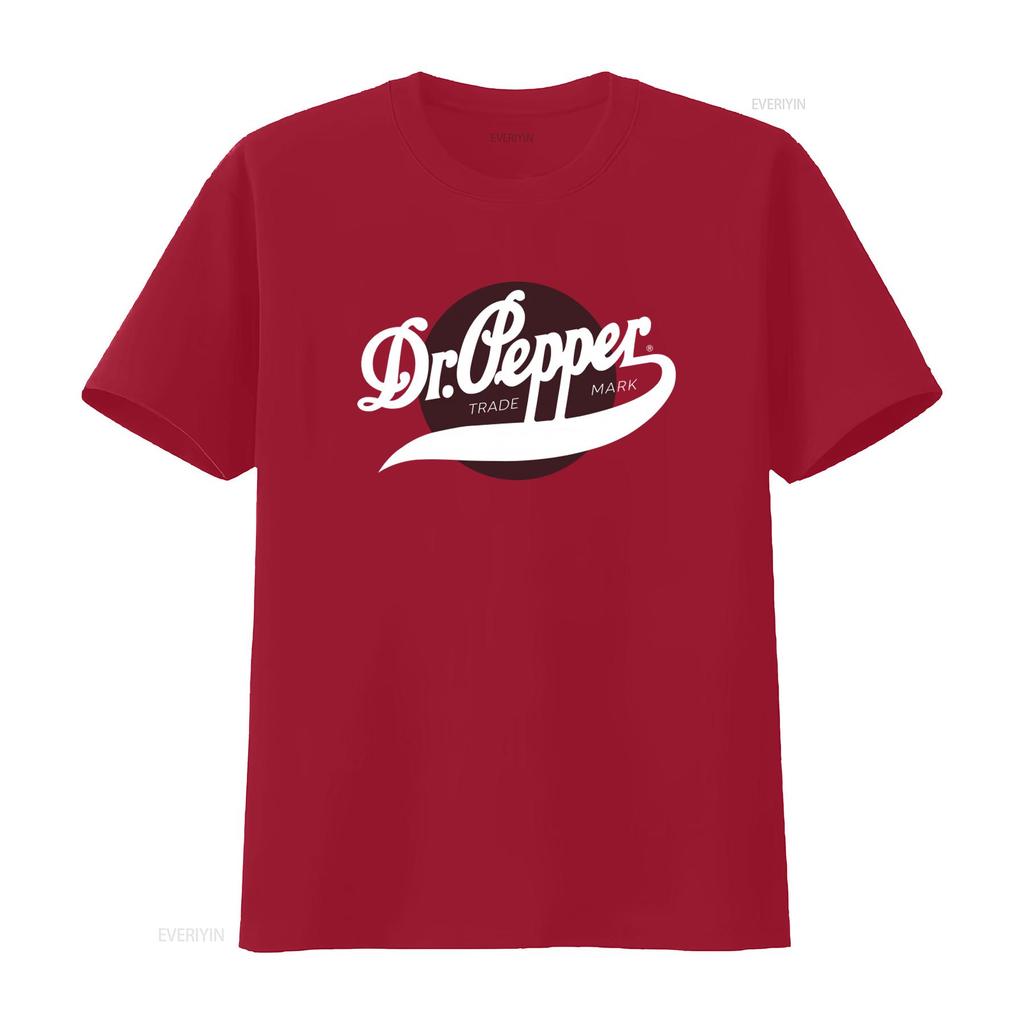 Vintage Trade Mark Dr Pepper T Shirt Retro Style for Soft Drink Fans Vintage Washed Streetwear Versatile Slightly Comfortable