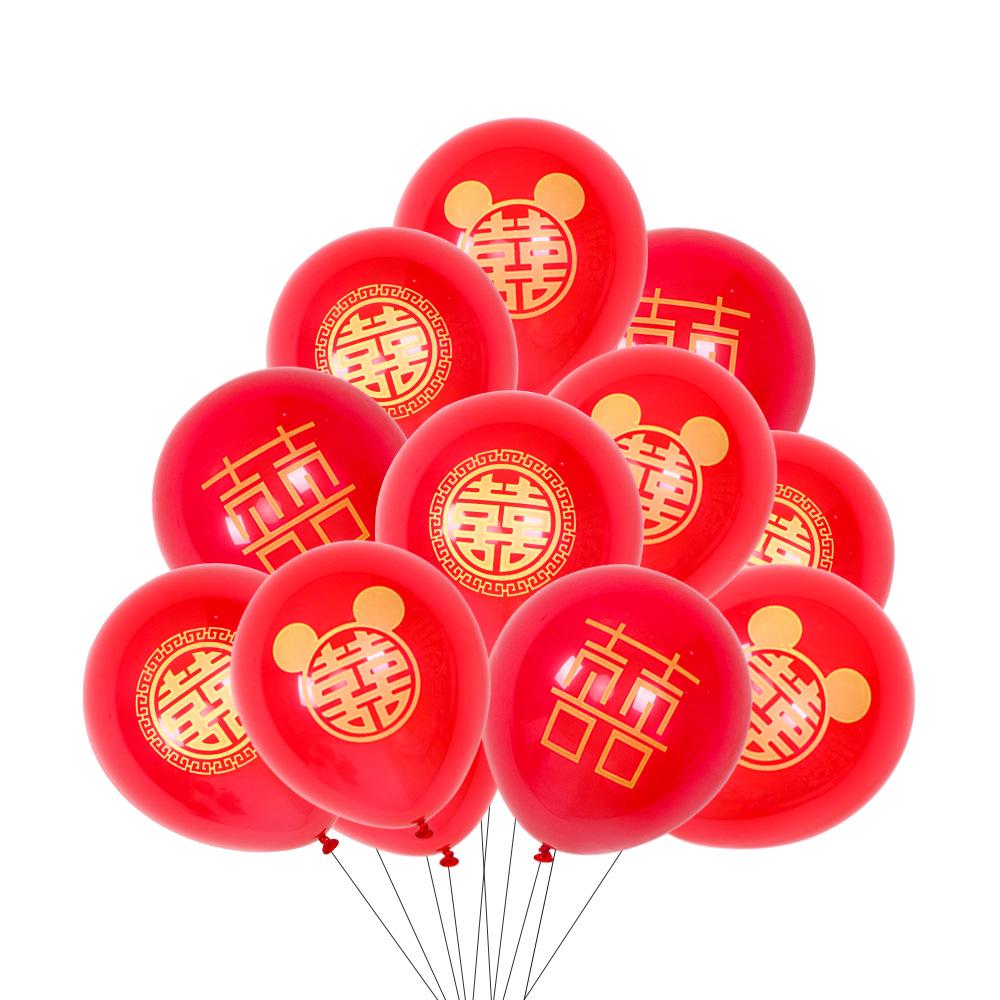 Double-Layer Thickened Red Wedding Balloons for Engagement and Room Decoration