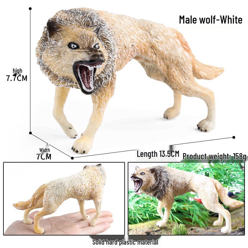 Wildlife Simulation Model: Tiger, Lion, Panda, Elephant, Rhinoceros, Kangaroo, Leopard, Horse, Sheep Toy Set