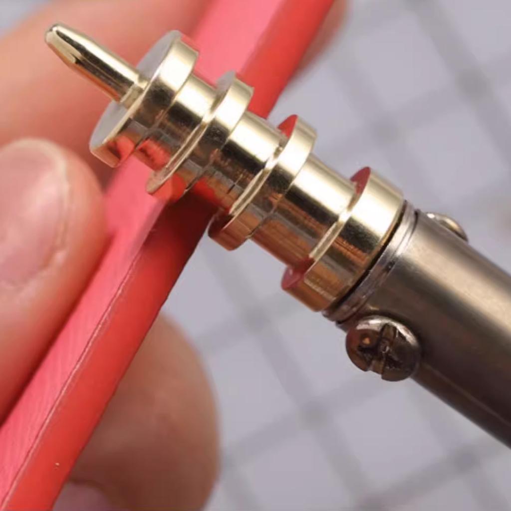 Multi-layer Brass Hemming Head, Soldering Iron Copper Head for DIY Leather Edge Burnishing Sealing & Waxing