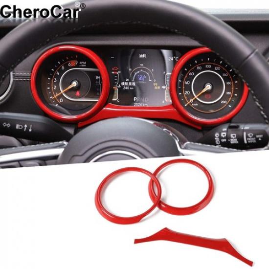 Red Dashboard Cover ABS Dash Board Panel Trim Frame for Jeep Wrangler 2018-21 JL