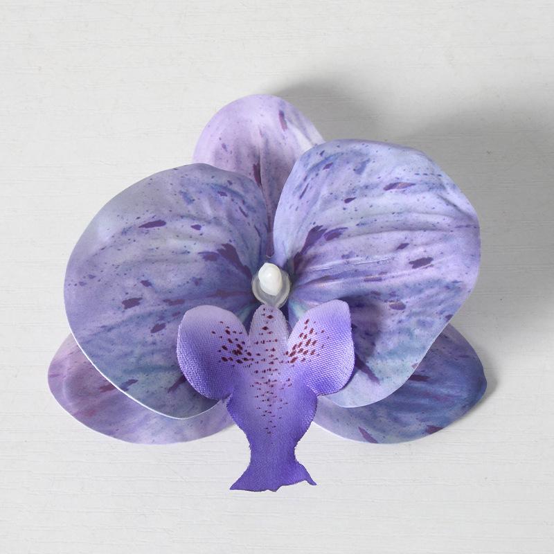 5pcs Simulated Film Butterfly Orchid Flower Head Petals Flower Accessories Headwear Hairclip Handmade Wedding Gift Decoration