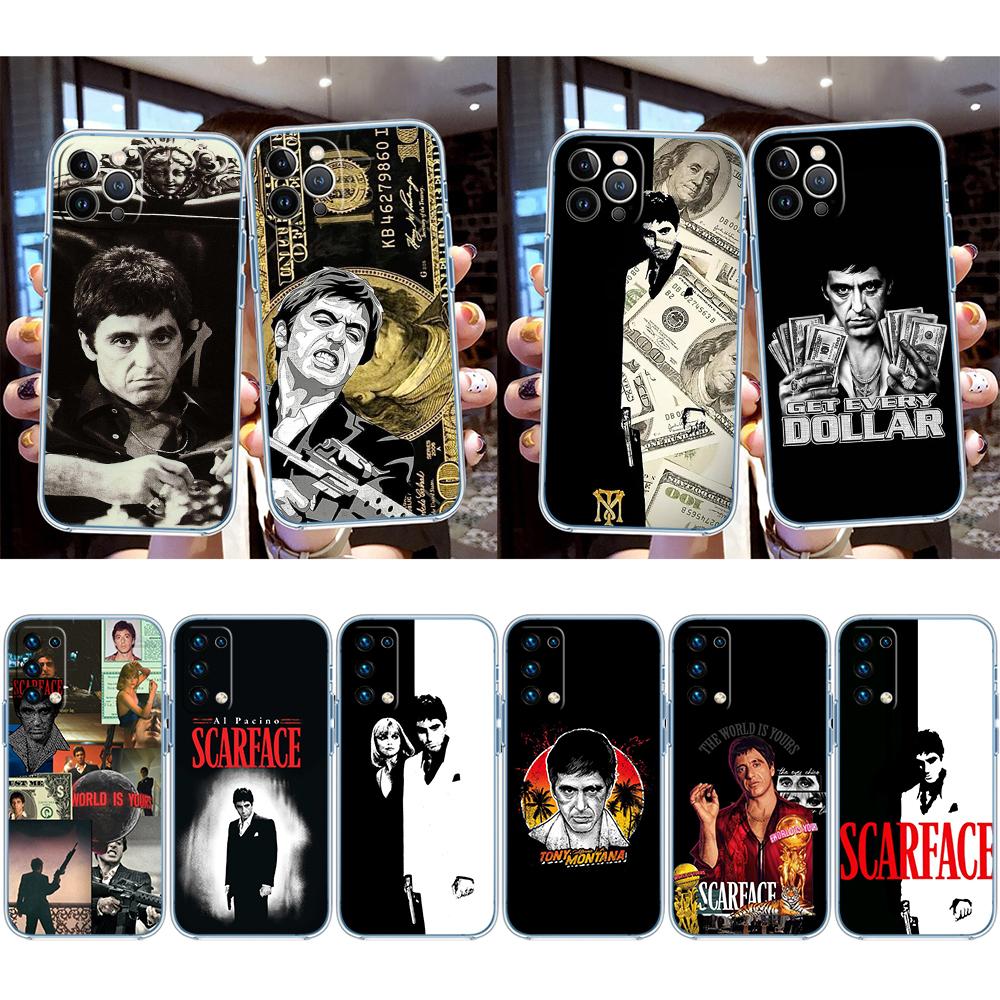 RP61 S-Scarfaces Transparent Phone Case for Samsung Galaxy A04 A04S A14 A23 A34 A54 M23 M33 M52 M53