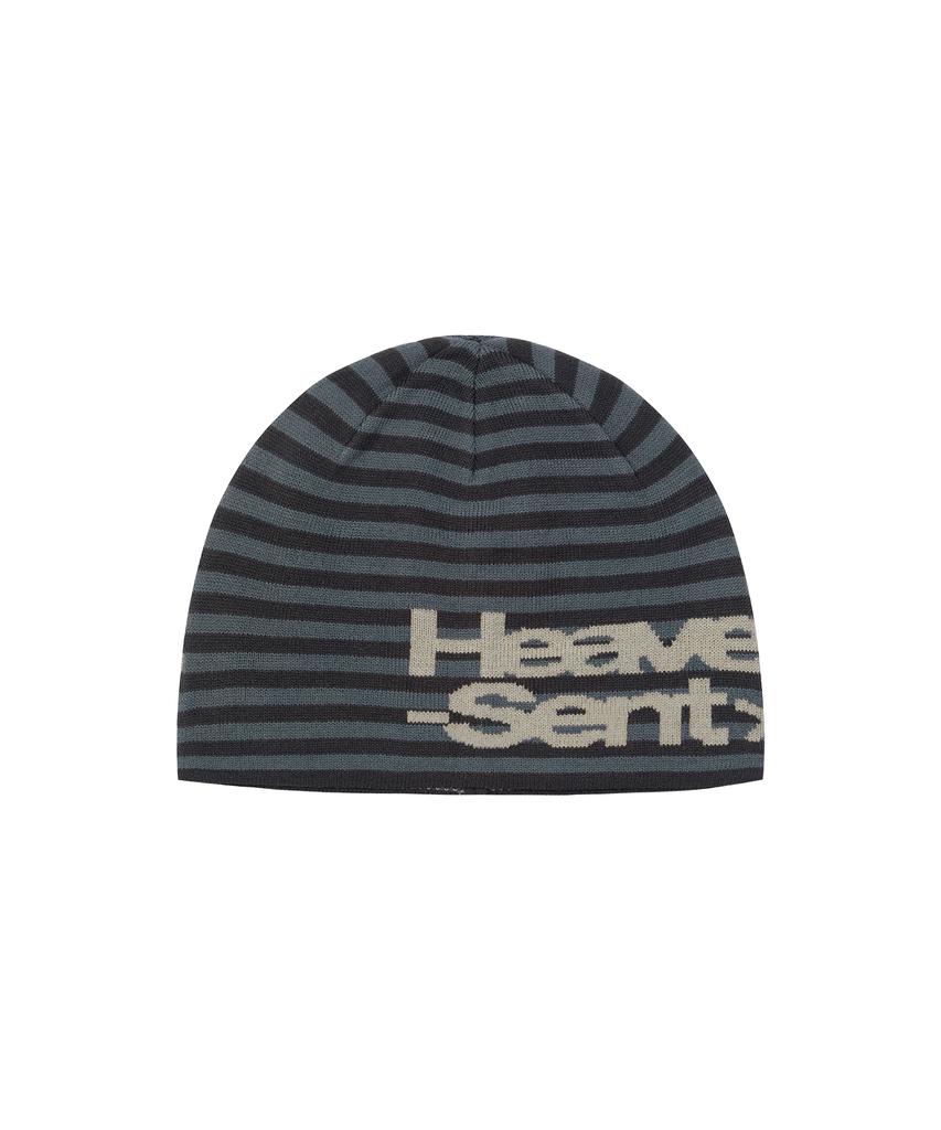 ODDSTUDIO Heaven Scent Jacquard Stripe Beanie - Blue Green / Charcoal