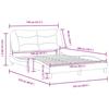 Bed Frame with LED Lights without Mattress  Hvar  Taupe 120x200 cm Fabric