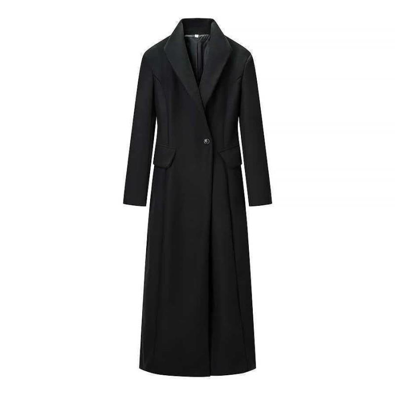 Womens Black Tailored Blazer Coat Longline