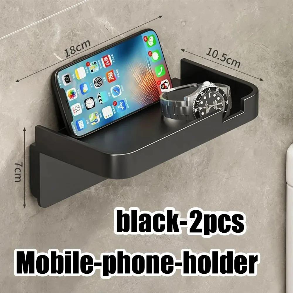 Waterproof Wear Resistant Autohesion Mobile Phone Holder Roll Paper Box Wall Mounted Toilet Accessories Tissue Hanger Bathroom
