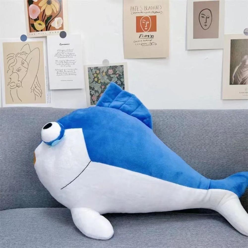 

Інтернет-знаменитість анімаційна плюшева лялька-яйце вечірка навколо палички солоної риби реквізит зброя двовимірна рибна лялька 50cm