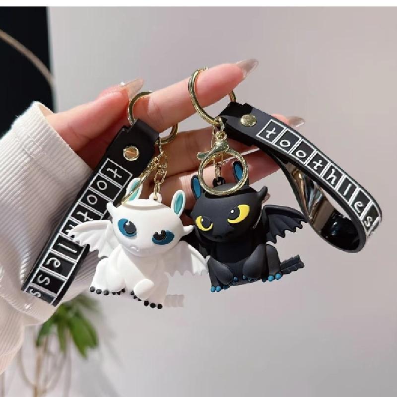 Toothless Dragon Keychain Silicone Pendant With Smile Design For Couples Gift And Accessories