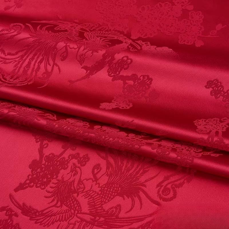 Wide 150cm Acetate Satin Jacquard Fabric Chinese Style Glossy Silk Jacquard Cloth For DIY Sewing Dress Shirt Apparel Cheongsam