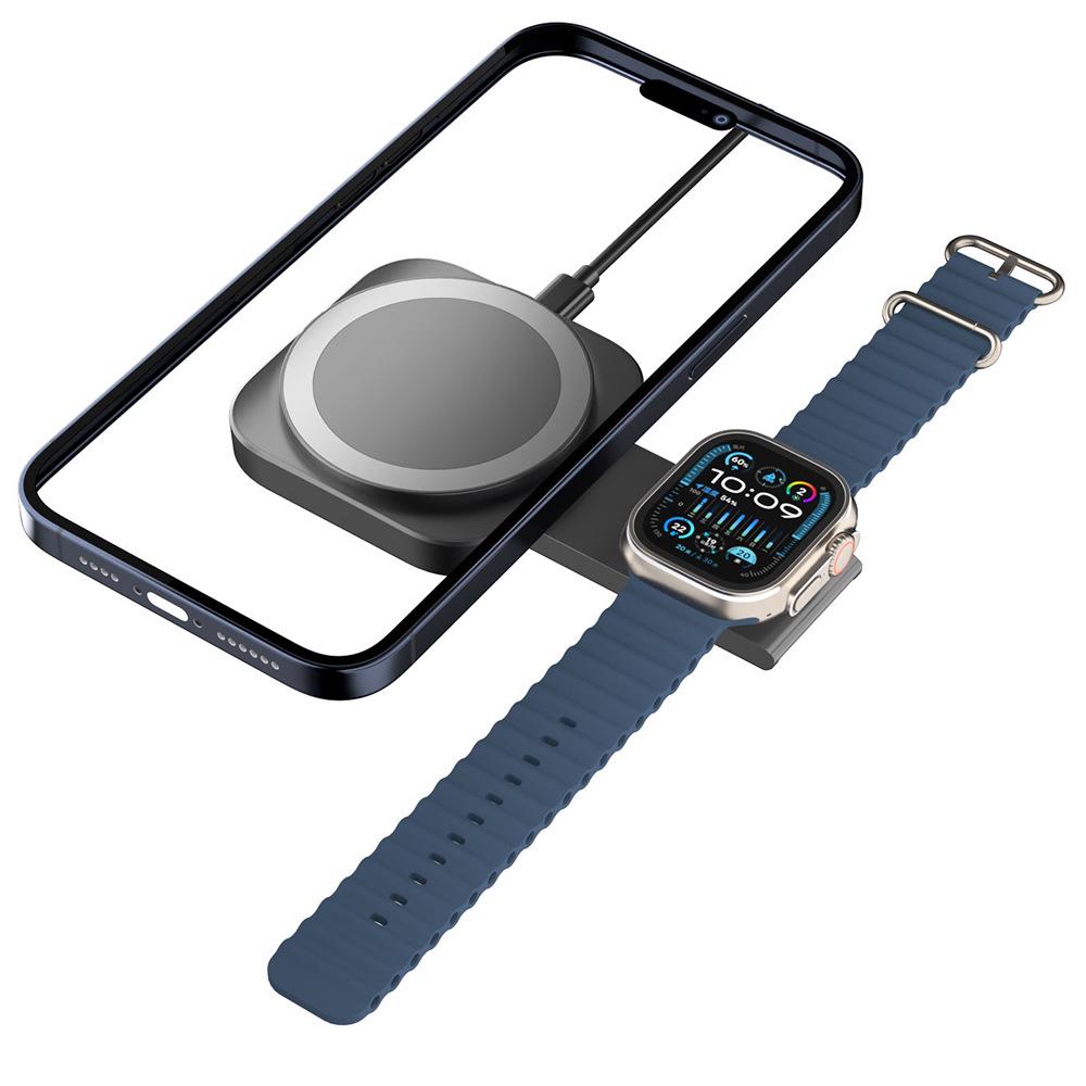 Soporte de Carga Inalámbrico Magnético Compacto 3 en 1 para Apple Watch