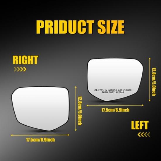 2PCS Mirror Glass Heated Driver Passenger LH RH Side For 2016- Honda Civic A