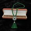 New Chinese Style Retro Versatile Necklace Jewelry Clothing Pendant Green Crystal Pendant