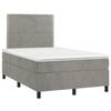 3142953 vidaXL Divan Bed and Mattress Light Grey 120x200cm Velvet