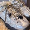 New Shoelaces Charms for Sneakers Fashion Silver Pearl Bow Pendant Gemstone Shoe Decorations Buckle Girl Heart Shoe Charm 1PCS