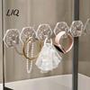 Home Organization Hooks Acrylic Adhesive Hooks, Hexagonal Wave Shape, No Drilling Easy Hexagon Installation Hook, Modern Style Clear for Bathroom