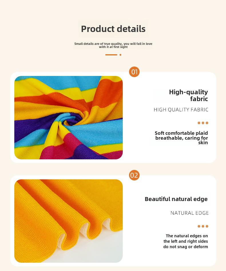 Large Quick-Drying Microfiber Beach Towel with Active Printing