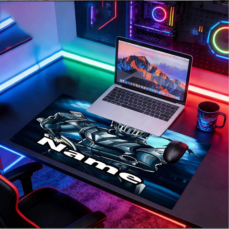 Custom Name Personalized Knight Rider Pattern Mousepad, Laptop PC Desk Mat, Decorative Desk Mat for Home Keyboard Pad Gift