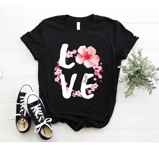 Новая футболка Любитель Цветения Сакуры Футболка, Японский Фестиваль Подарок на День Рождения Футболка XL