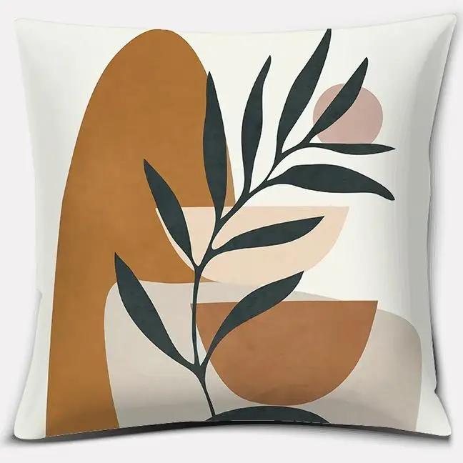 2023 Brown Green Abstract Series Pillow Gift Home Office Decoration  Bedroom Sofa Car Cushion Cover case 45x45