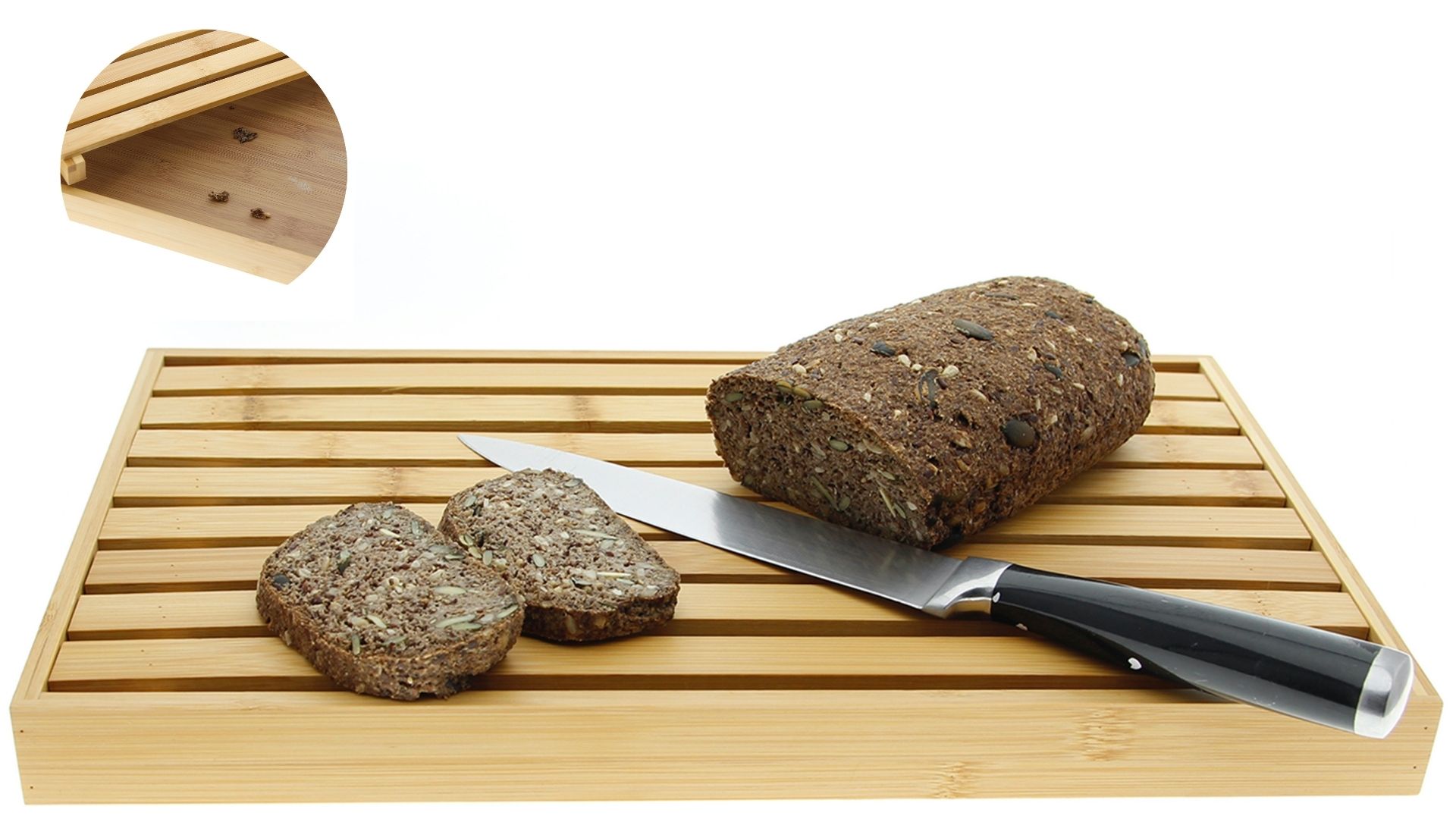 BAMBUS BROTSCHNEIDEBRETT MIT STÄNDER