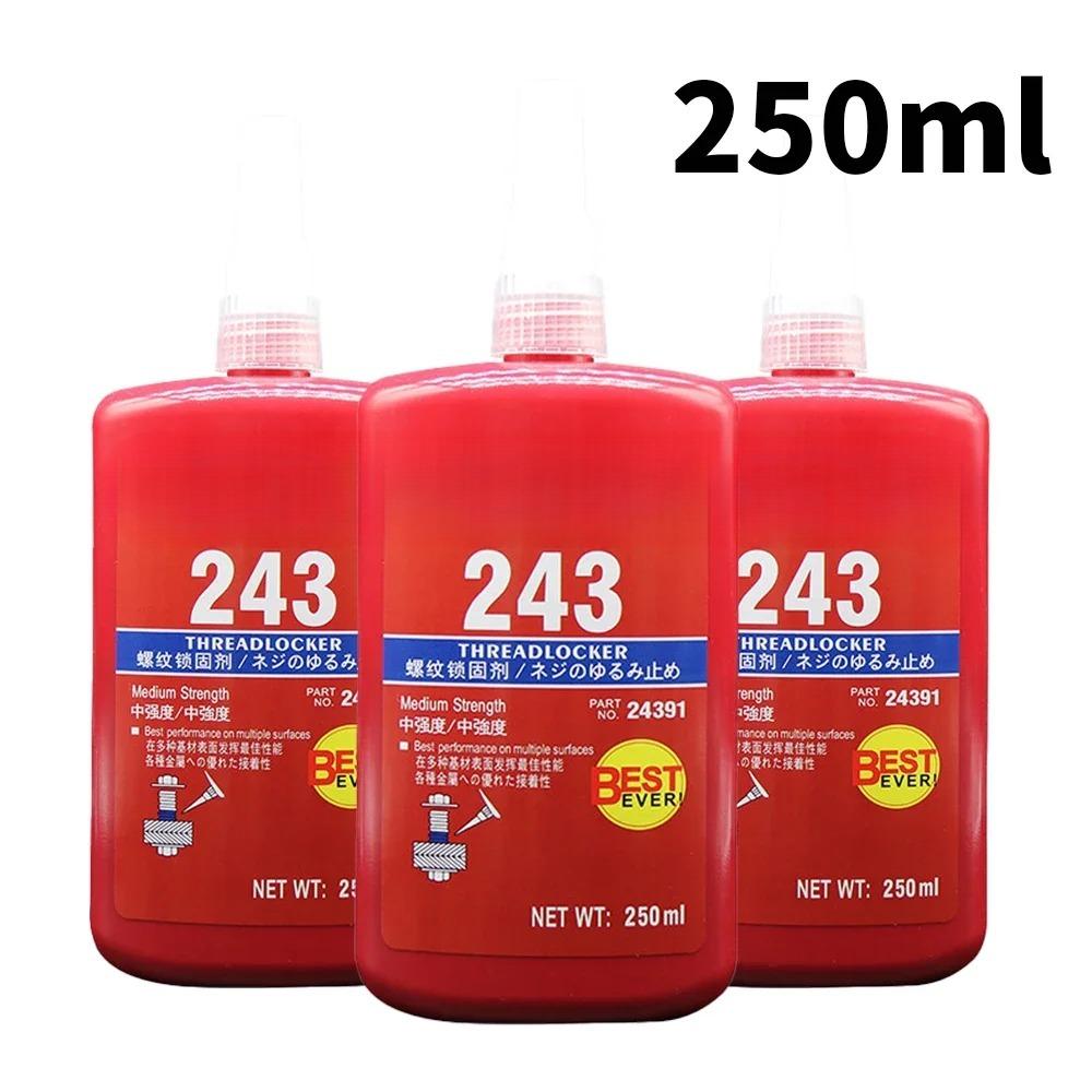 

Thread Locking Agent Sealant 50ml Anaerobic Glues Anti Loose Screw Glues Fastening Quickly Cured Threadlocker Adhesive for Screw 250ml 3pcs красный