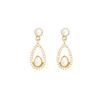French Retro Water Drop Pearl Earrings Women's Simple Hollow Temperament Earrings New Earrings