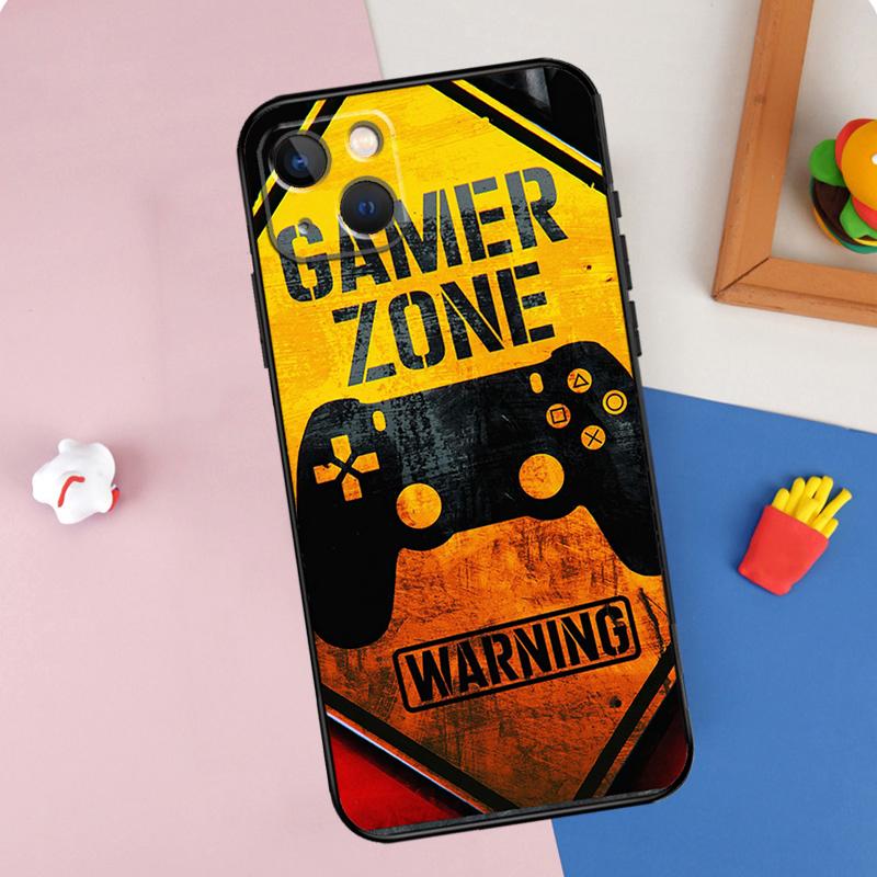 Game Console Gamer Zone Phone Case For iPhone 15 Pro Max 11 12 13 14 16 Pro Max Mini XR 16e 15 16 Plus Cover Shell