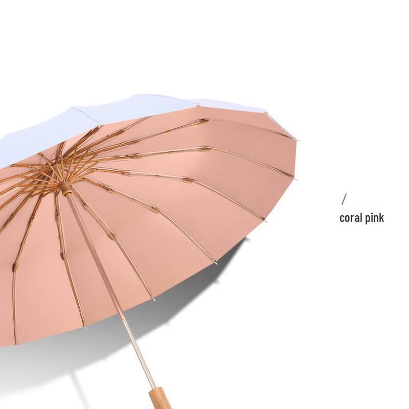 Складной зонт PULIAN, 16 ребер, титаново-серебристый