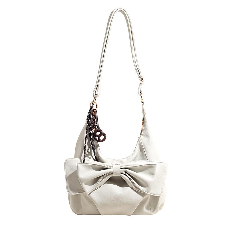 New Arrival Large Bow PU Women's Shoulder Bags Hot Sale Soft Hobo Youth Crossbody Bag Fashion Casual Large Capacity Tote Bags