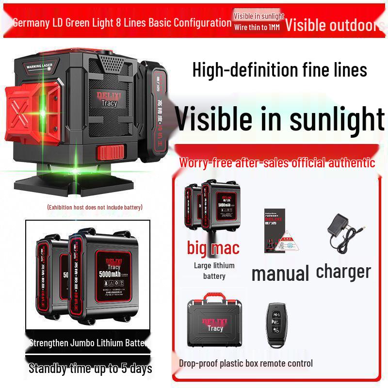 High Precision Green Laser Level: New Model Outdoor Wall and Floor Sticker
