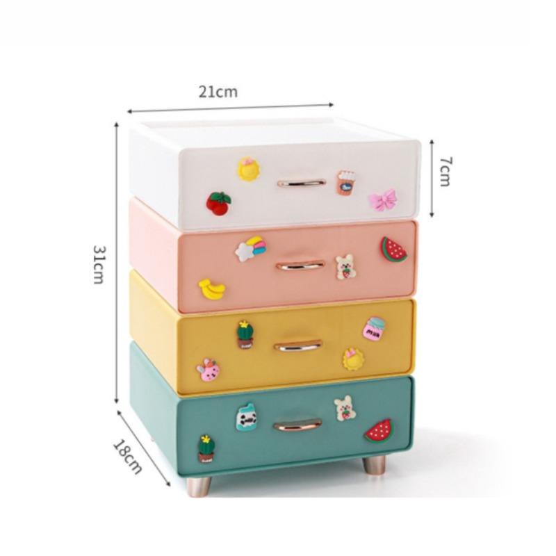 PGY Desktop Storage Box Organizer Super Cute Student School Desk Drawer Stationery Pencil Pen Holder Storage Box Large Kawaii