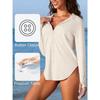 CHARMLEAKS Women Rash Guard UPF 50+ Sun Protection Clothing Button Down SPF Hoodie Beach Shirts