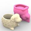 Succulent Plant Silicone Mold Puppy Shaped Flower Pots Mould Practical Concrete and Gypsum Mould for Floral Planter