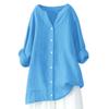 Women's Long Sleeve Button Color Loose Shirt Casual Shirt