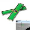 1Pair DSYCAR 3D Car Metal Sticker Aluminum Brazil National Flag Car Body Trunk Logo Auto Motorcycle Personality Decoration Sticker New