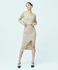 ATTENTIONROW FOR WOMEN Pigment Front Slit Long Skirt (Beige)