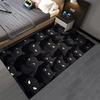 Black Cat Pattern Carpet with Mysterious Eyes for Home Decor Suitable for use as an anti-slip for living room bedroom sofas