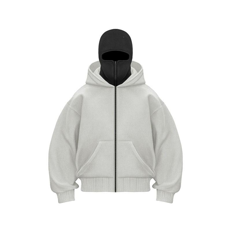 Oversized Y2K Hoodie Men Women Fleece Lined Double Hood Streetwear Sweatshirt Fall Winter