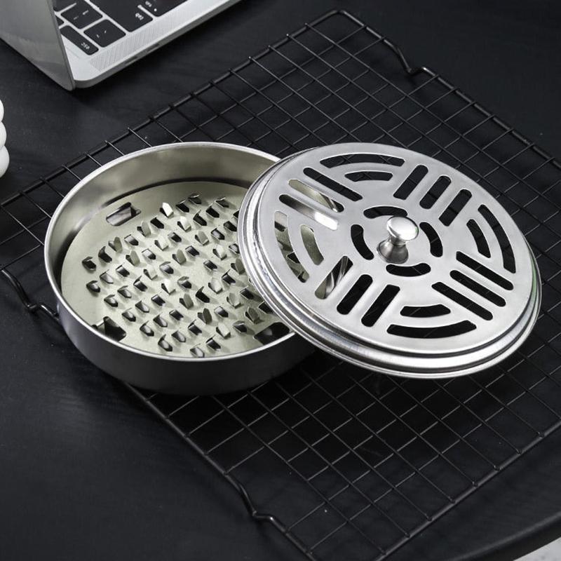 Mückenabwehrspulenablage Tragbarer Halter el Insektenschutzständer mit Deckel Sommer Mückenschutz Zuhause Camping Outdoor Zubehör