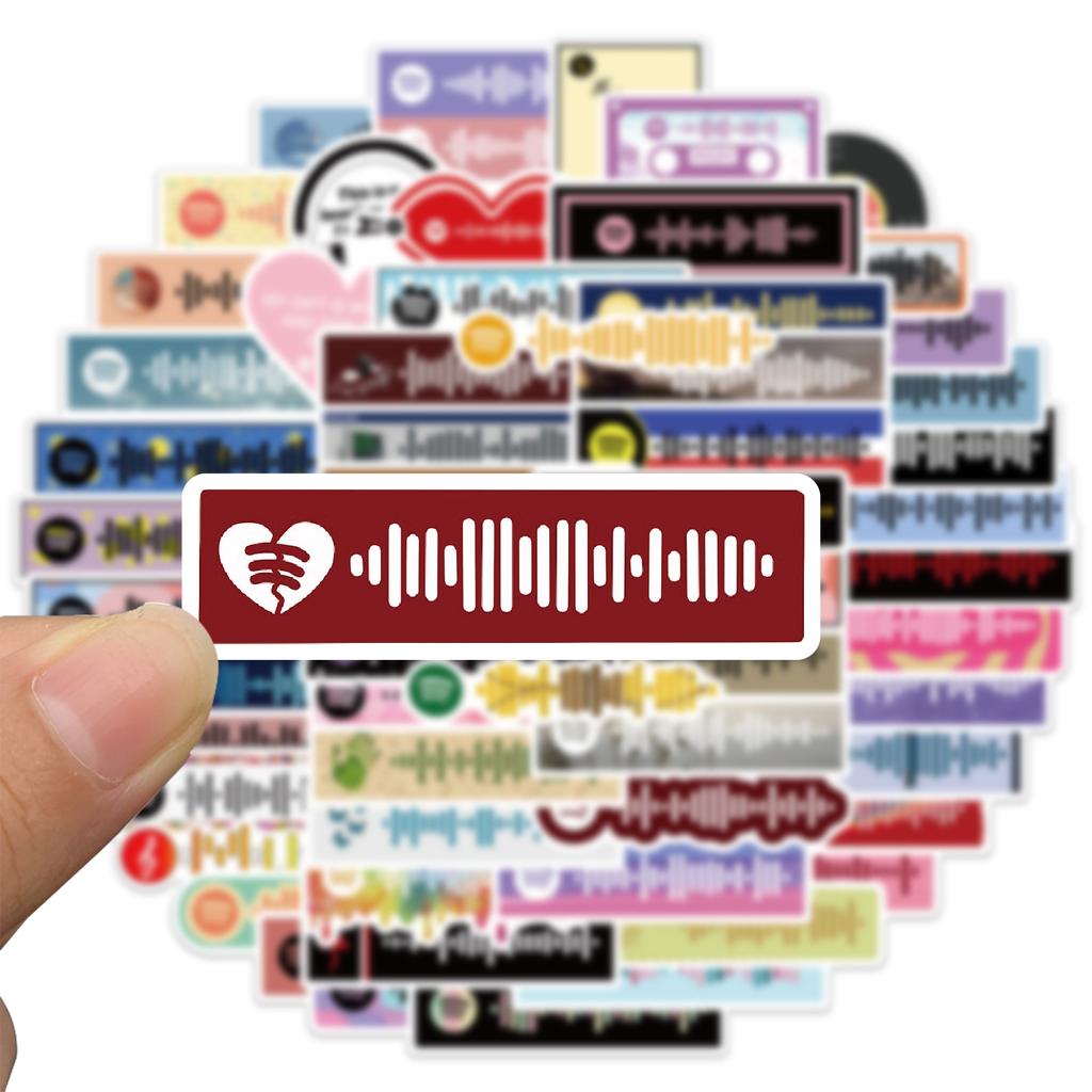 68 Colorful Music Symbols Graffiti Stickers DIY Decorative Suitcase Motorcycle Guitar Waterproof Removable