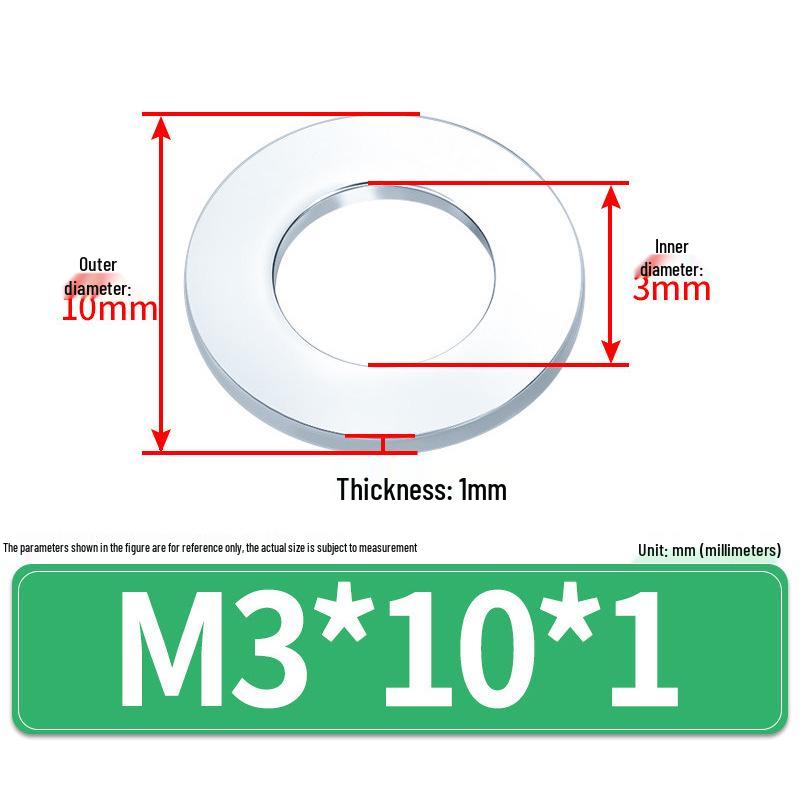 Extra Large Galvanized Metal Flat Washer (Sizes M1.6-M14)
