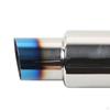 Exhaust Mufflers, 2" Inlet 3" Outlet 14.6" Overall Length, Stainless Steel Polished Resonator