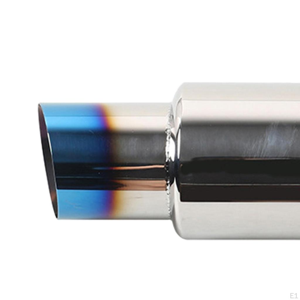 Exhaust Mufflers, 2" Inlet 3" Outlet 14.6" Overall Length, Stainless Steel Polished Resonator