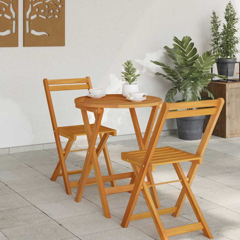 Garden Table Natural 60 X 60 X 72 Cm Solid Acacia Wood