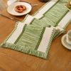 Boho Table Runner Color Block Table Runner with Tassels Farmhouse Table Runner for Kitchen Dining Table Dresser Home Decor