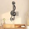 Vintage Metal Wall Art Guitar String Sculpture Black Gold Iron Recording Studio Decor Rock Music Gift
