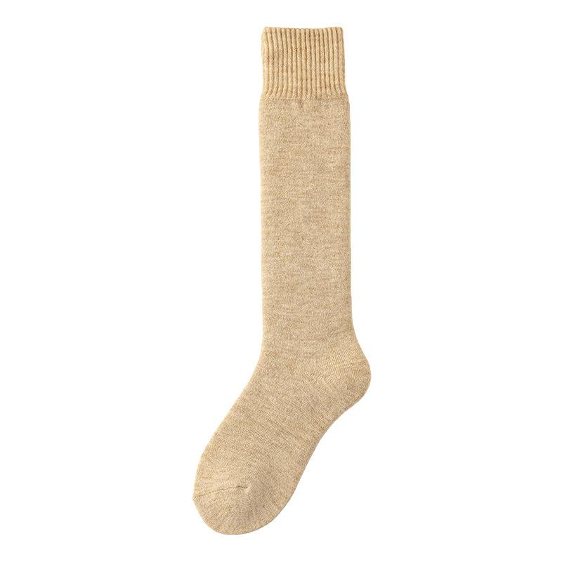 Wool Padded Thick Winter Leg Warmer Men's Anti-chill High-cuffed Knee-length Socks, Zero-degree Leg Protection Socks