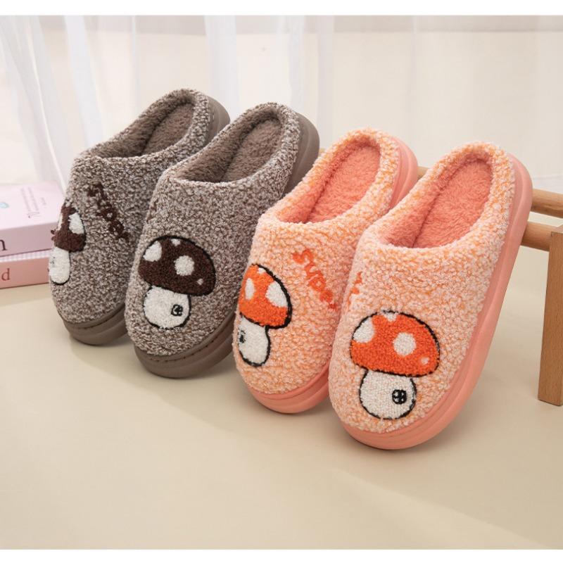 Warm Thick Sole Non Slip Plush Cotton Indoor Home Slippers For Men And Women
